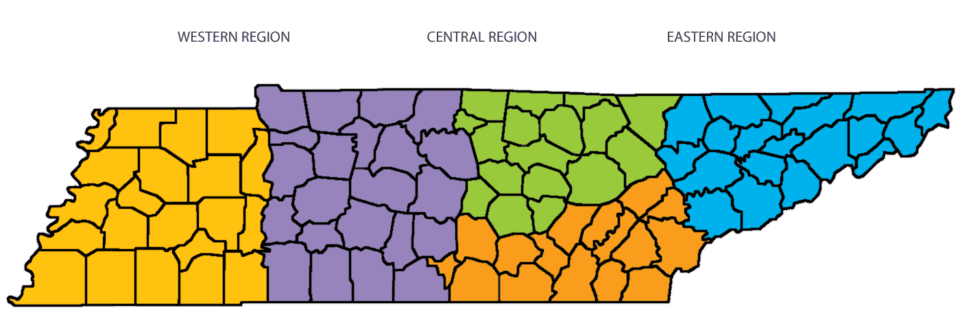 County Farm Bureaus Map
